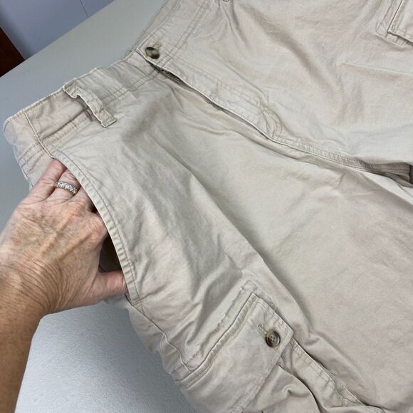 Saddlebred Cargo Shorts Mens 42 Khaki Tan Relaxed Stretch Casual Pockets - Picture 4 of 11